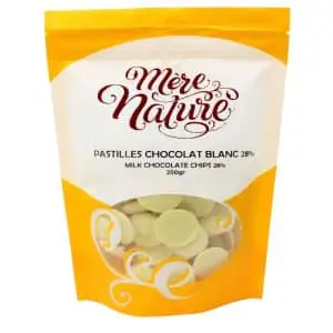 White Milk Chocolate Chips 28% (MÈRE NATURE)