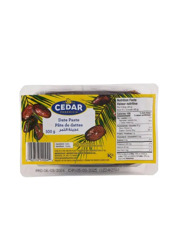 Dattes en purée (CEDAR)