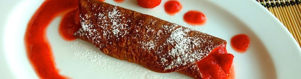 Crêpes à la poudre de cacao non sucré