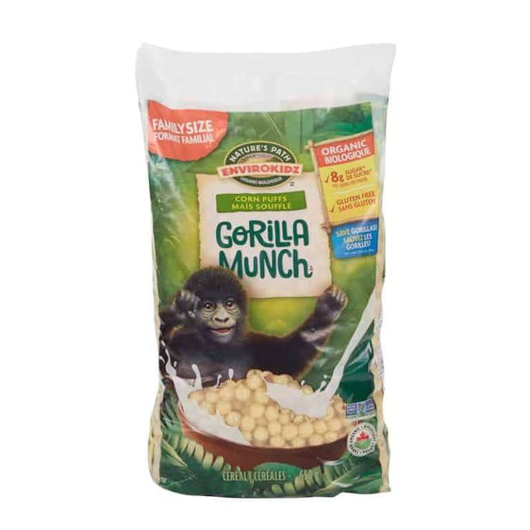 eco pac organic gorilla munch popcorn cereal