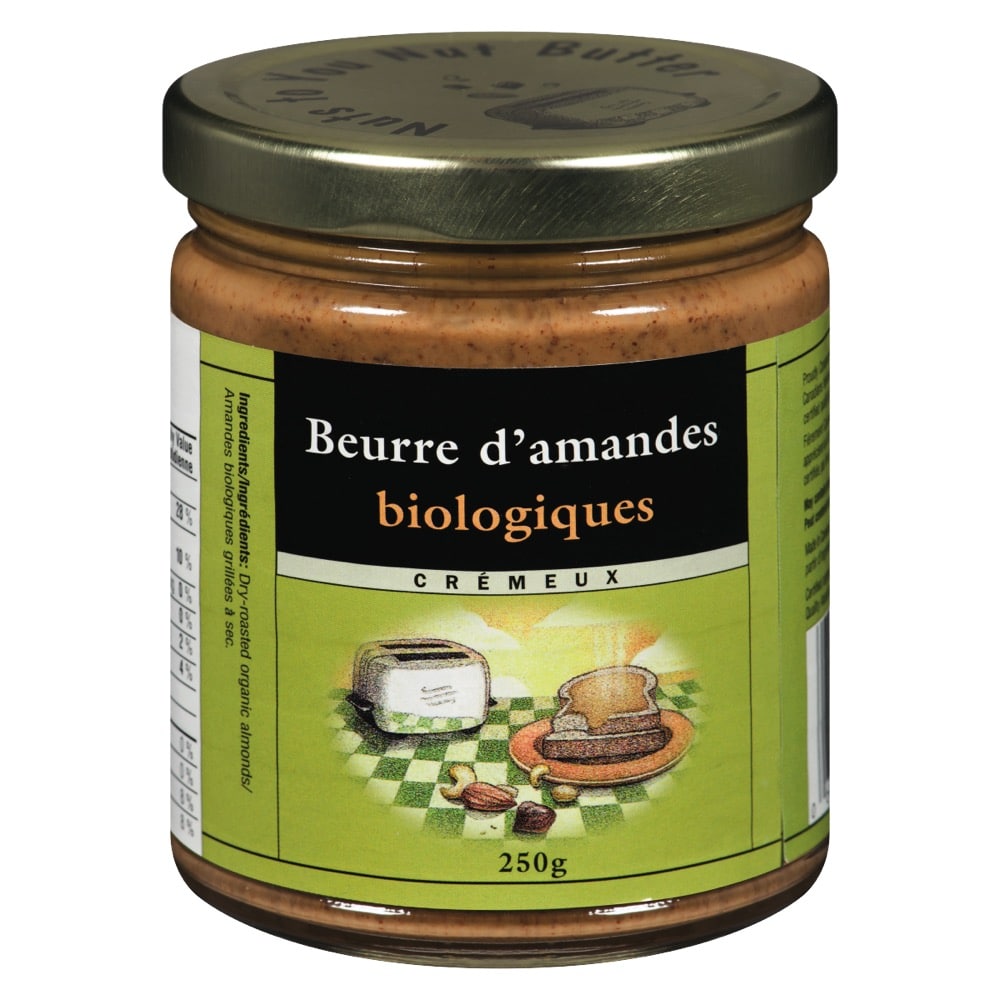 BEURRE D'AMANDE CRÉMEUX BIO – Aliments Merci!