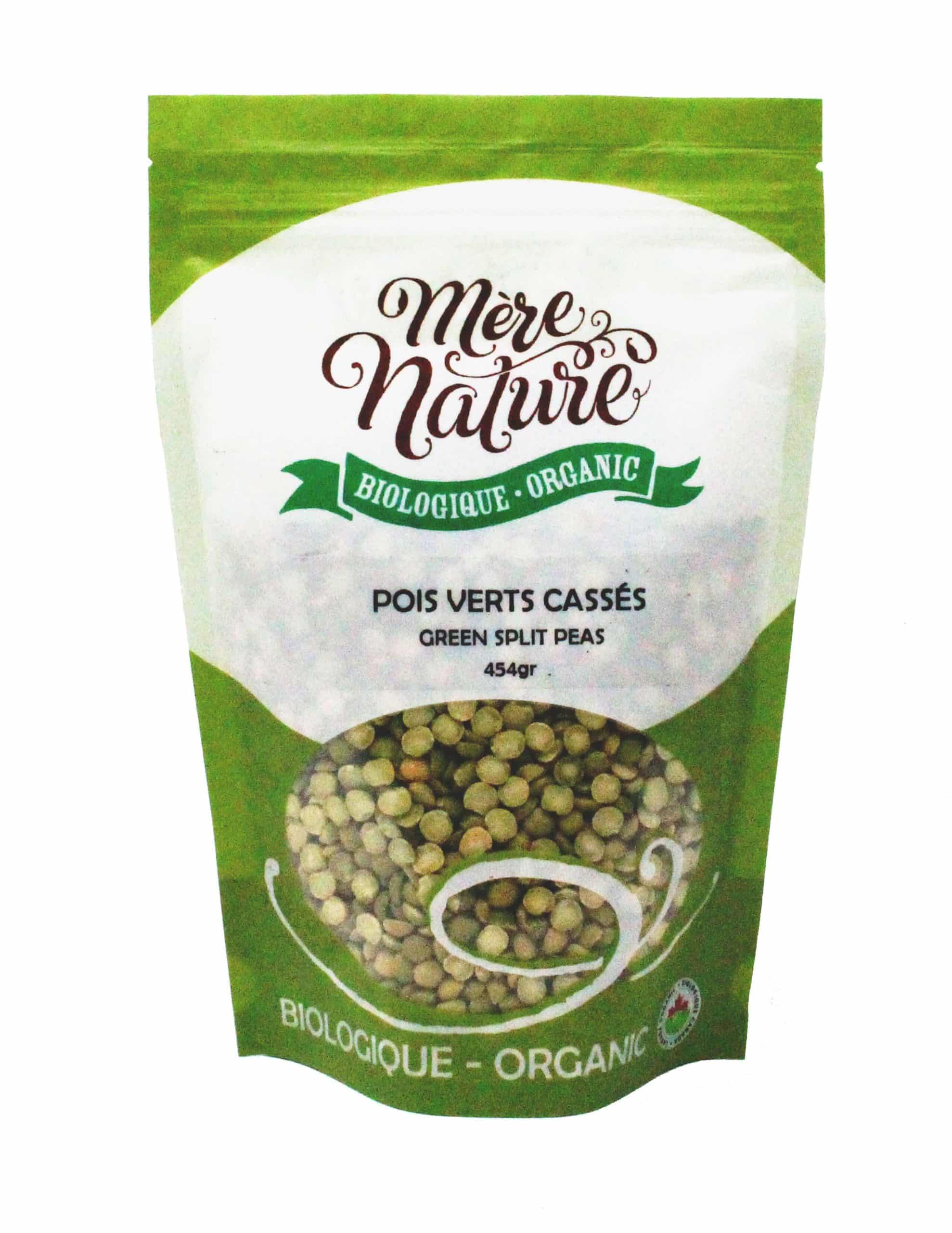 Pois Verts Cassés Biologiques (MÈRE NATURE)