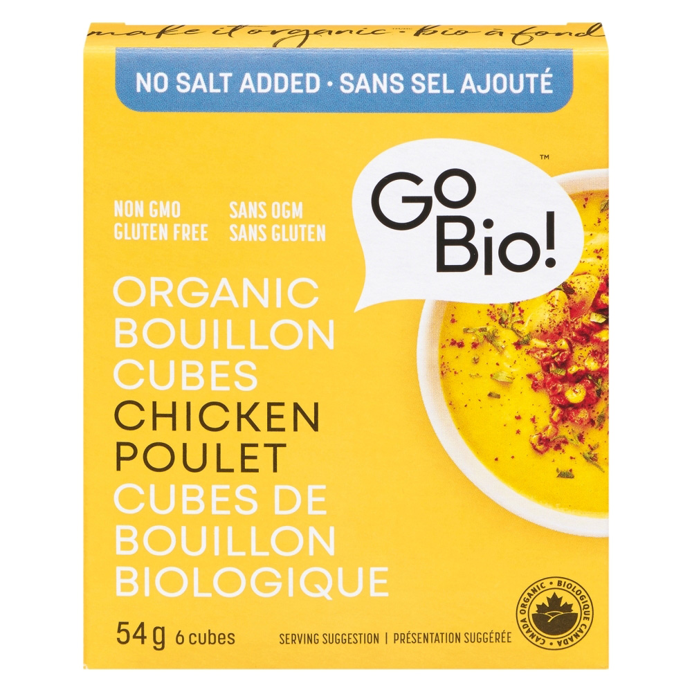 Cube Bouillon Poulet Moins de Sodium Biologique (GOBIO)