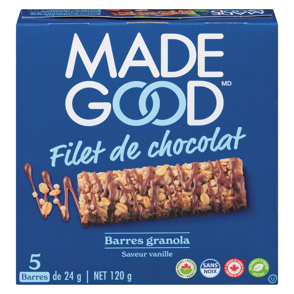 Barres Vanille avec Filet de Chocolat Bio(MADE GOOD)