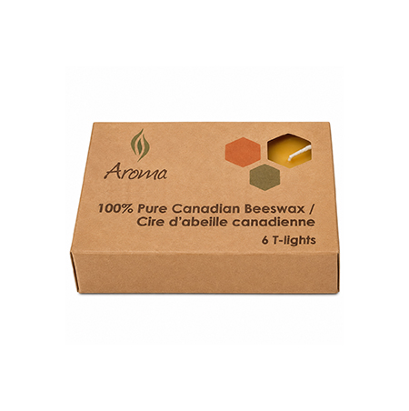 Mini Bougies de Cire d’Abeille Canadienne 4h (AROMA)